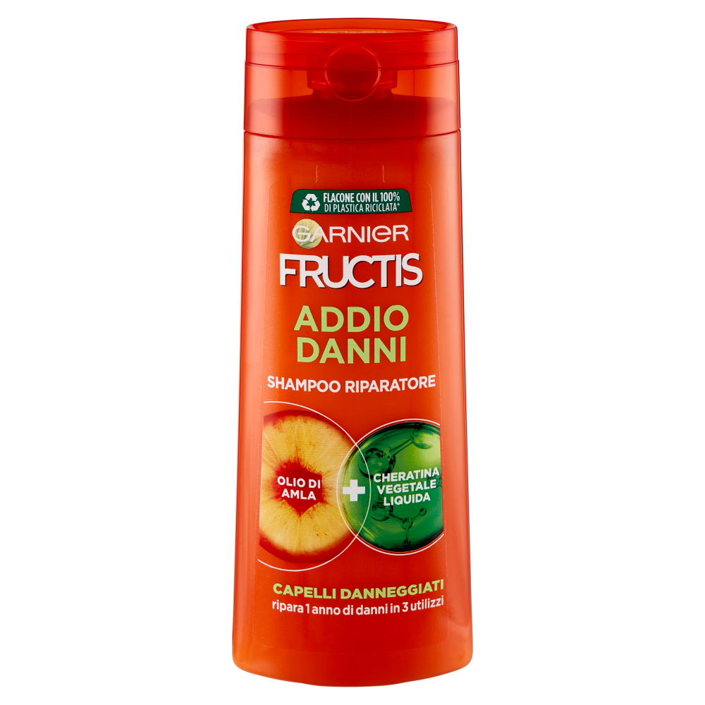 Garnier Shampoo Fructis Addio Danni, per Capelli Fragili o Danneggiati, da Rivitalizzare, 250 ml