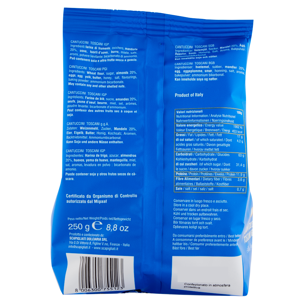 Scapigliati Cantuccini Toscani IGP alle Mandorle 250 g