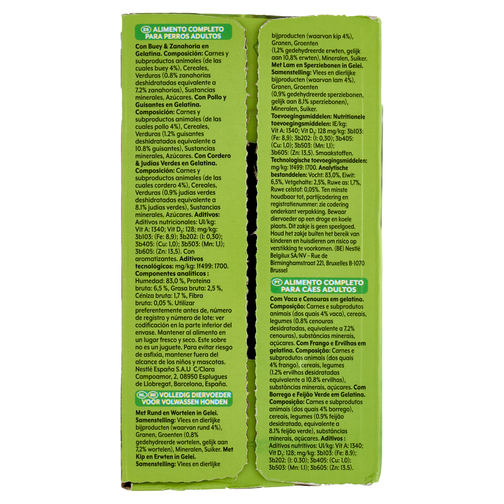 PURINA FRISKIES In Gelatina Con Manzo e Carote, Pollo e Piselli, Agnello e Fagiolini 12 x 85 g