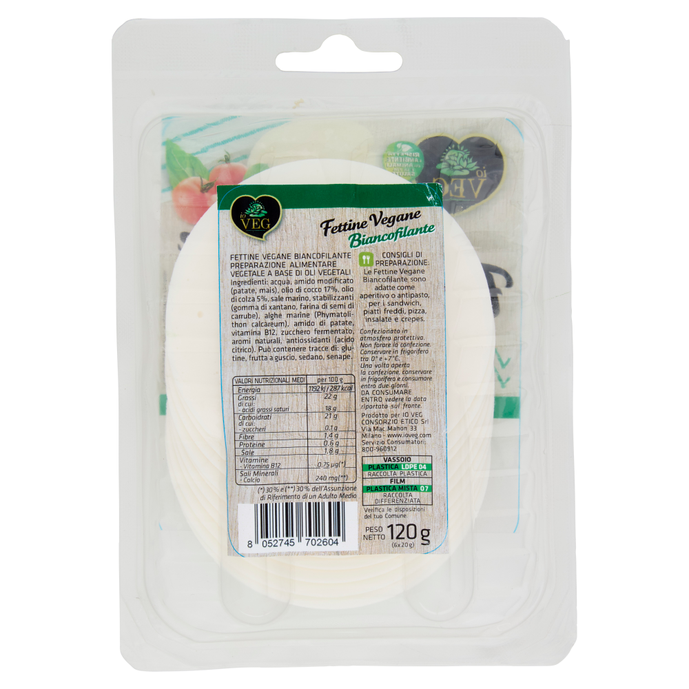 io VEG Fettine Vegane Biancofilante 6 x 20 g