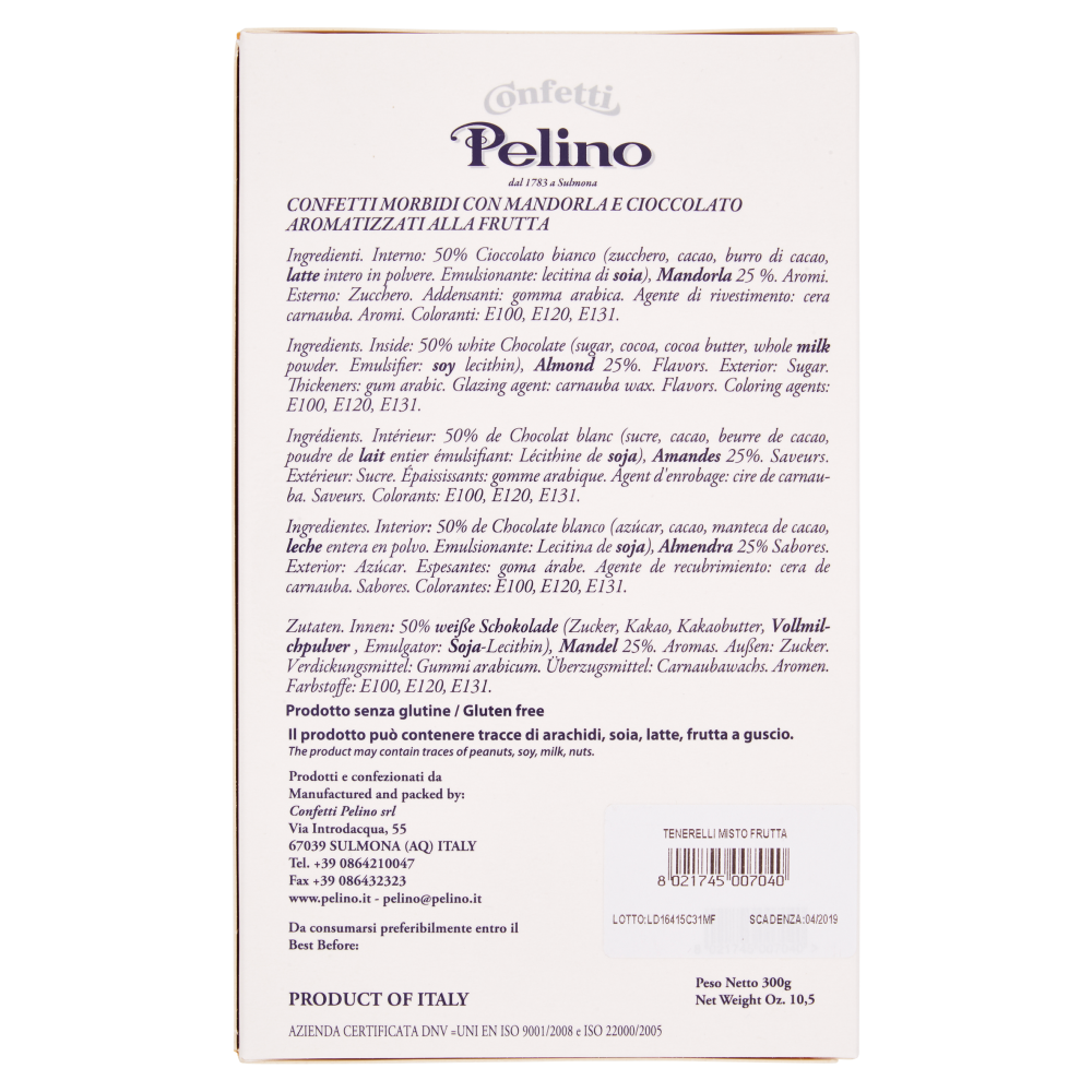 Confetti Pelino Tenerelli Misto Frutta 300 g