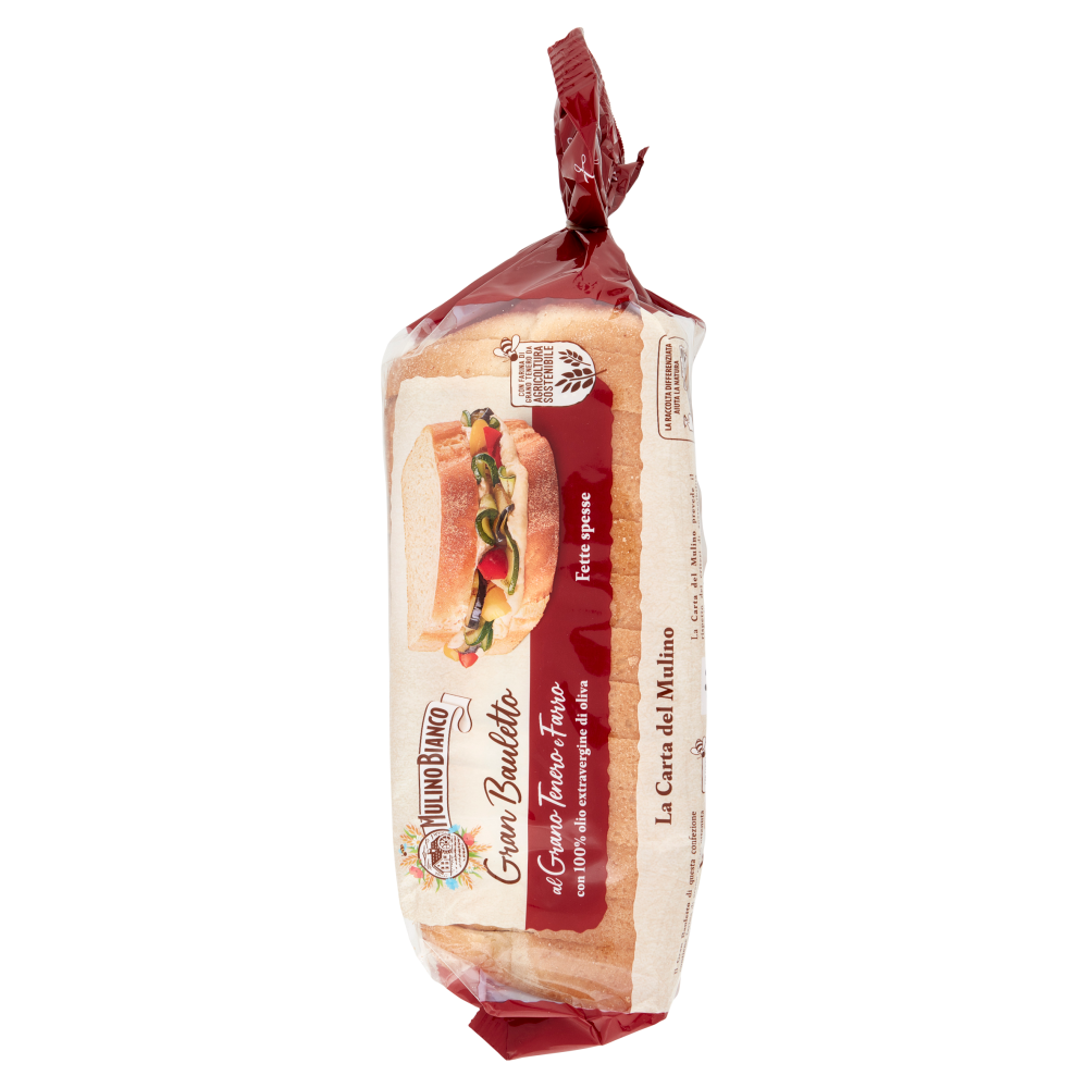 Mulino Bianco Gran Bauletto Pane con Grano Tenero e Farro 500g