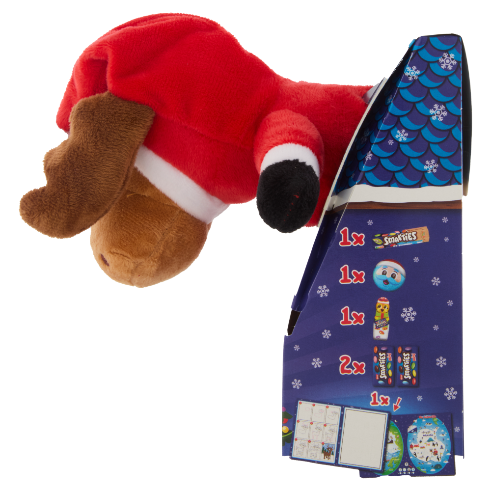 SMARTIES Peluche Orsetto e Renna con Personaggi di Cioccolato al Latte e Confetti Smarties 95g