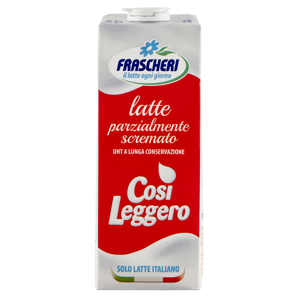 Frascheri latte parzialmente scremato UHT a Lunga Conservazione Cos&igrave; Leggero 1000 ml