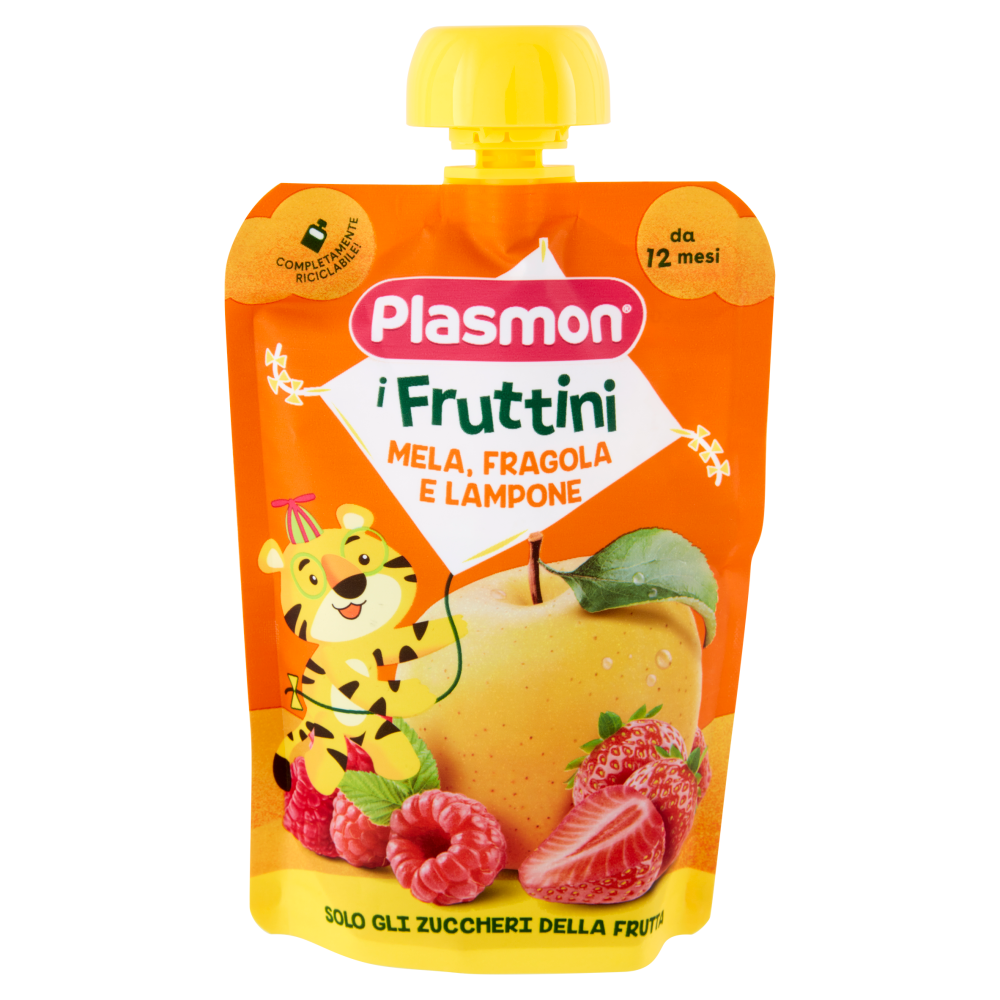 Plasmon i Fruttini Mela, Fragola e Lampone 130 g