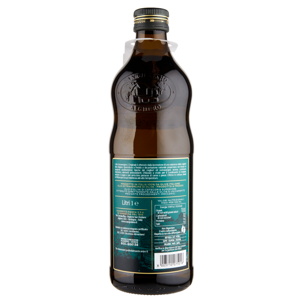 San Giuliano Alghero Olio Extravergine di Oliva l'Originale 1 Litri