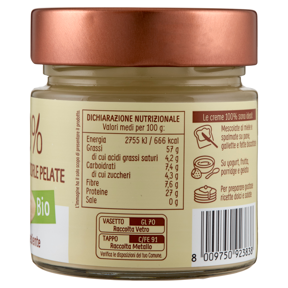 Euro Company 100% Crema di Mandorle Pelate Bio 175 g