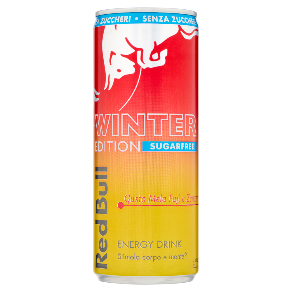 Red Bull Energy Drink, Gusto Mela Fuji-Zenzero, Senza Zuccheri, 250 ml