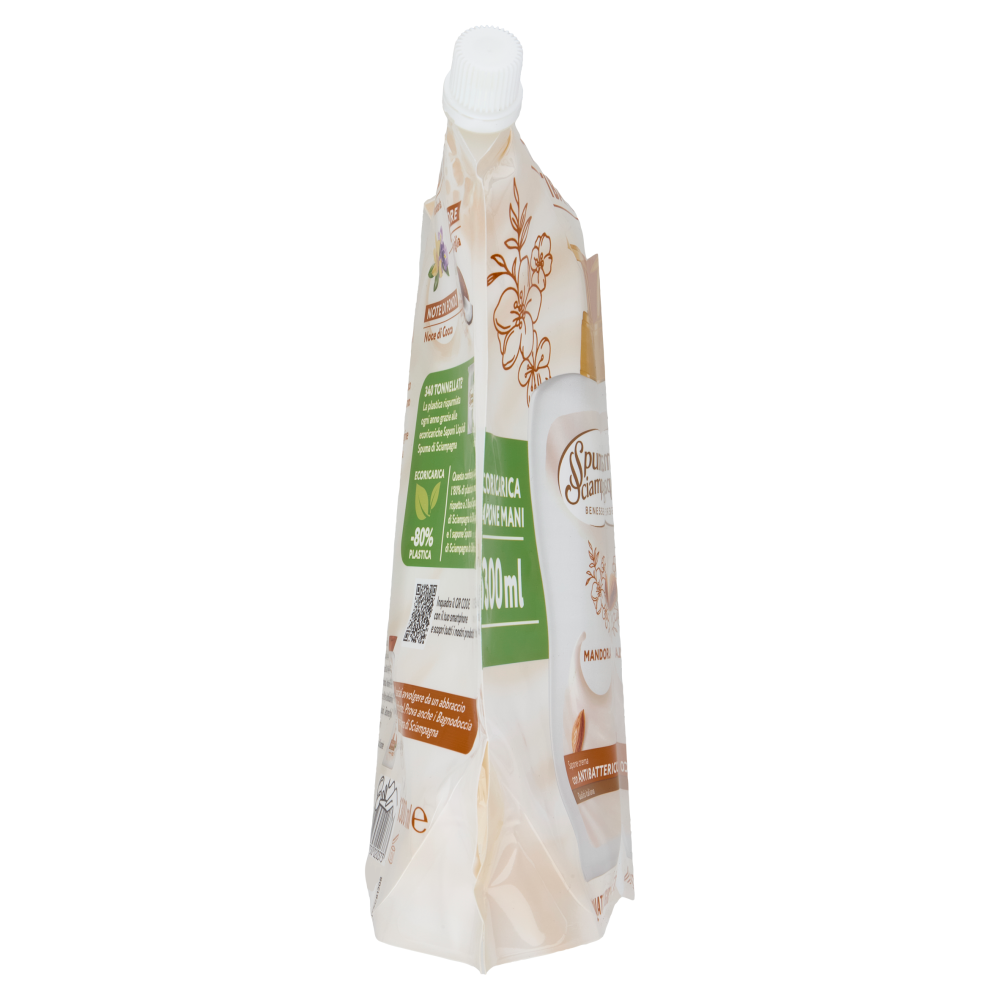 Spuma di Sciampagna Benessere Sapone crema Mandorla Ecoricarica 1300 ml
