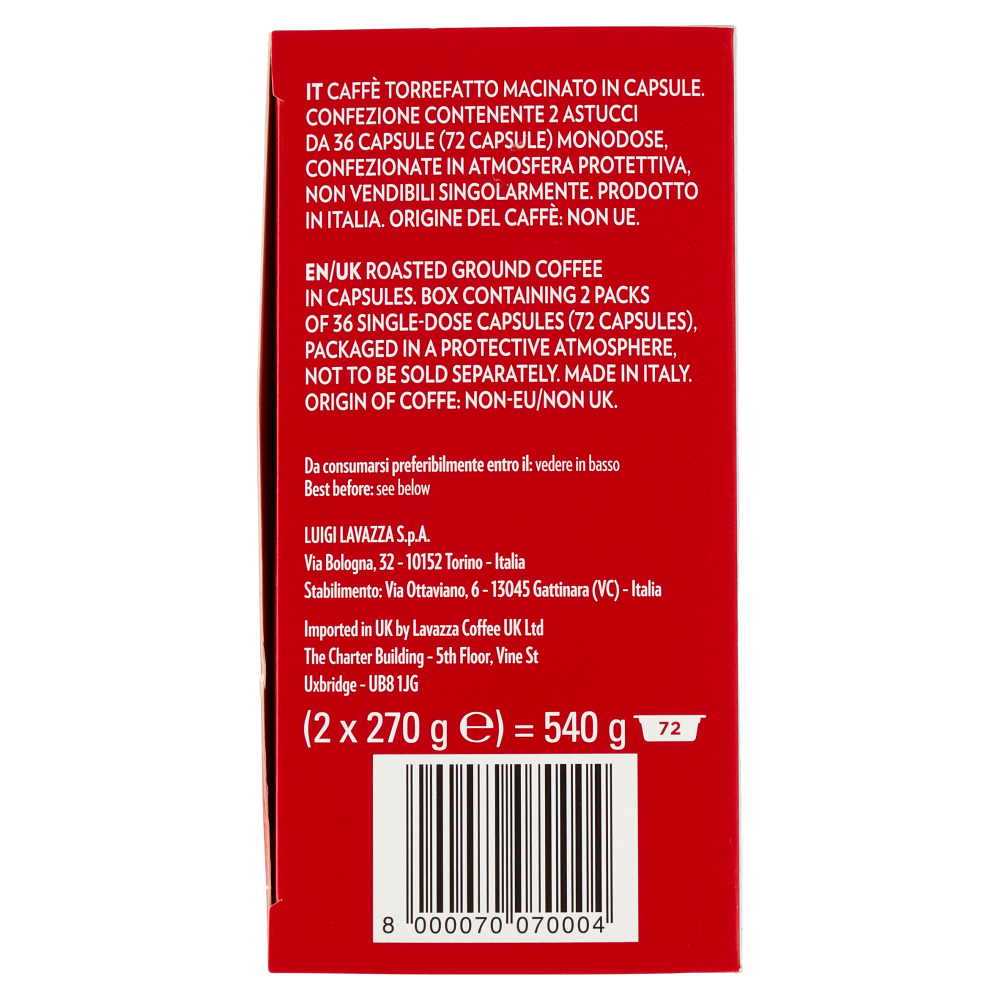 Lavazza A Modo Mio Espresso Passionale 72 capsule 540g