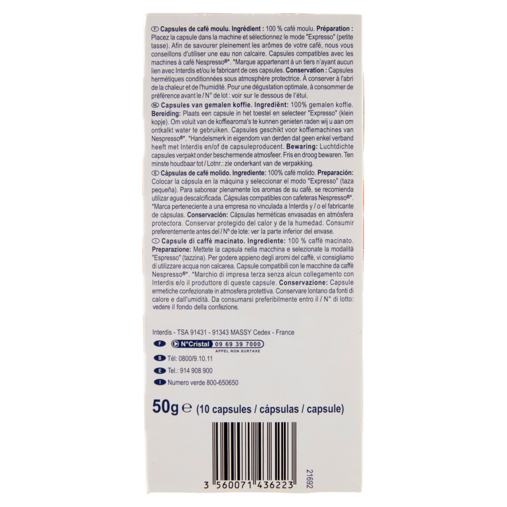 Simpl Expresso Capsule N°7 Compatibili macchine Nespresso* 10 capsule 50 g