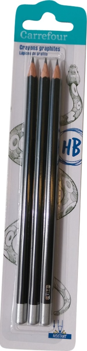 Carrefour CT010938 matita di grafite HB 3 pz
