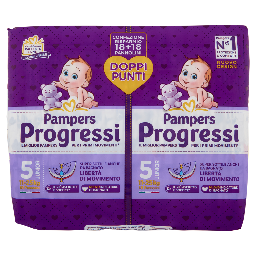 Pampers Progressi Junior 18 + 18 pz