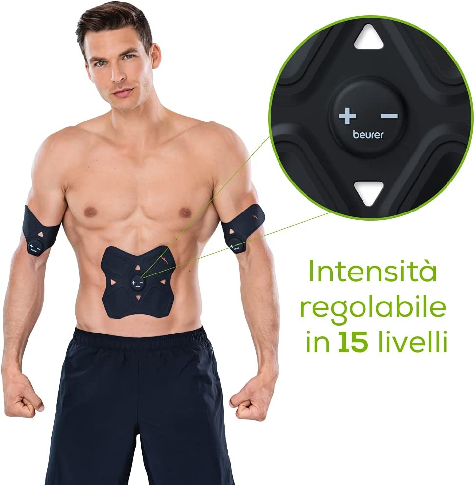 Beurer EM 22 - Dispositivo EMS per l&rsquo;Allenamento dei Muscoli Addominali, Braccia e Gambe
