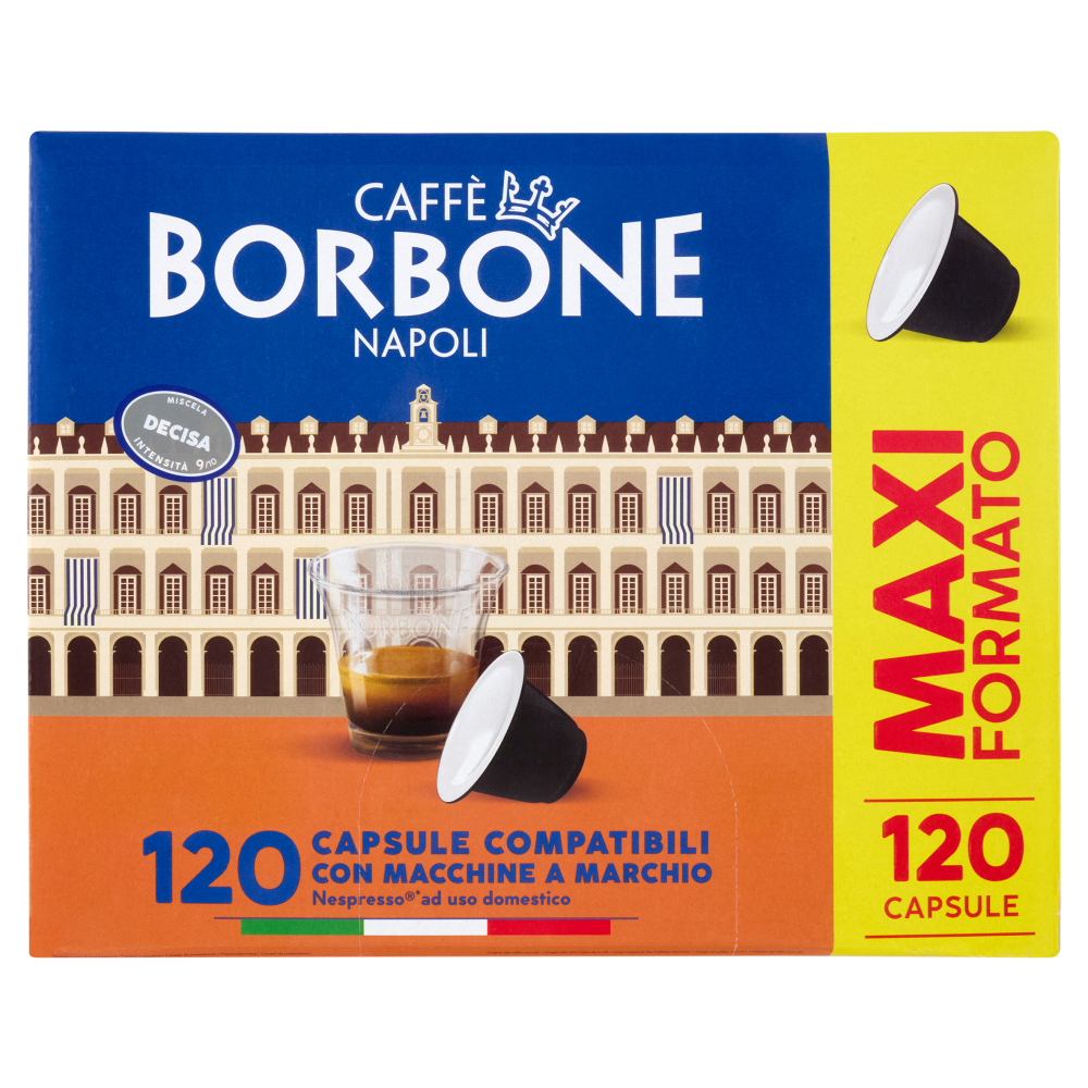 Caff&egrave; Borbone Miscela Decisa Capsule Compatibili Nespresso* ad uso domestico 120 x 5 g