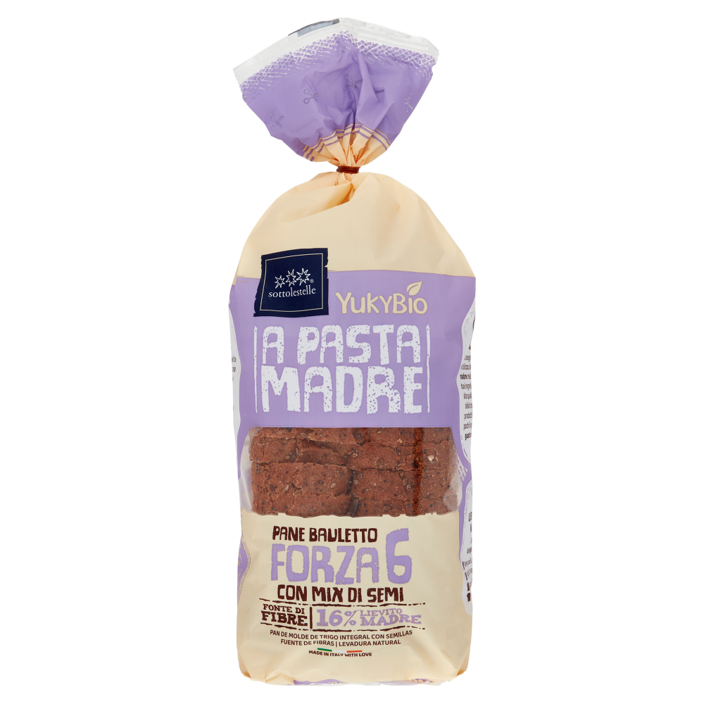 YukyBio A Pasta Madre Pane Bauletto Forza 6 con Mix di Semi 400 g