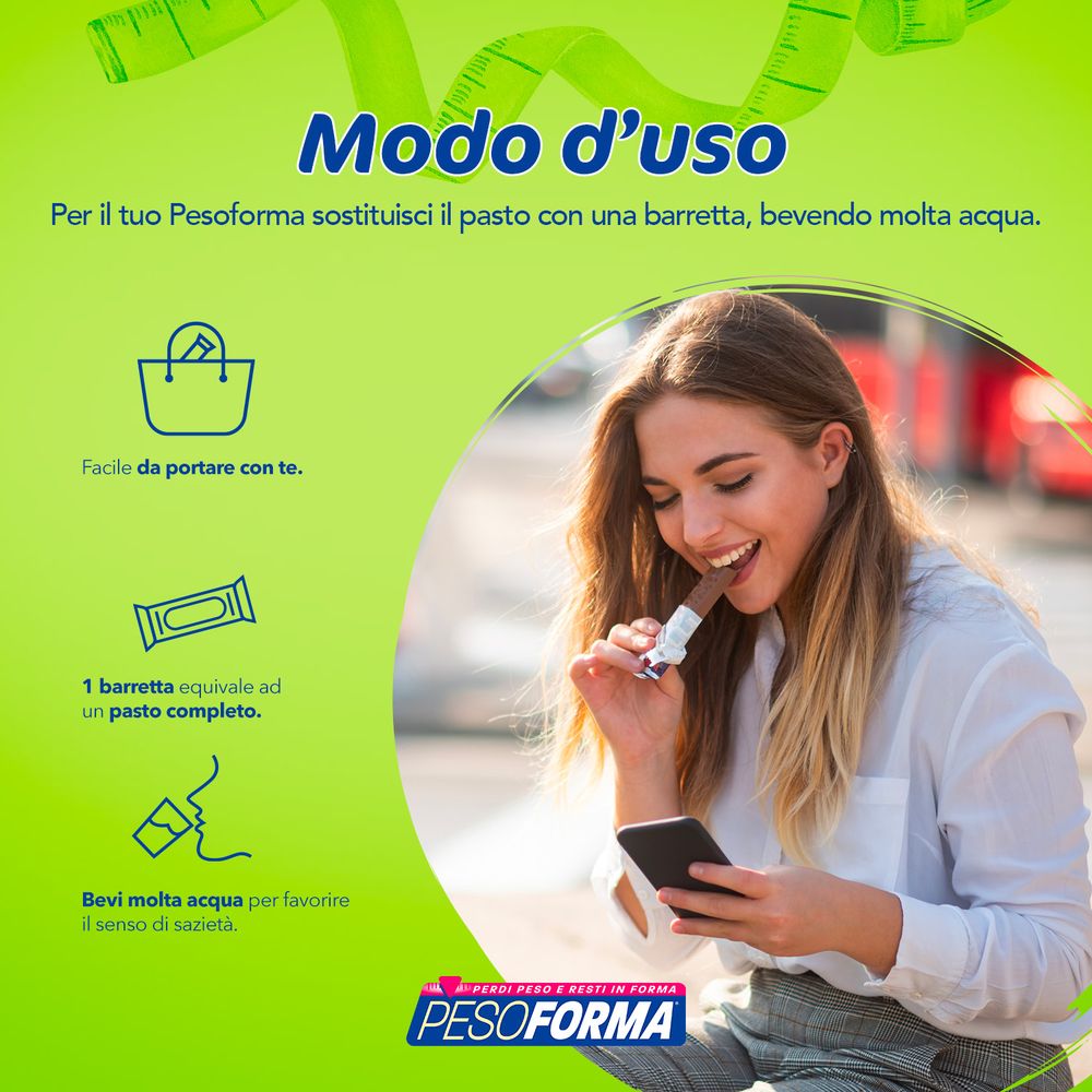 Pesoforma Barrette 2 pasti sostitutivi Choco Crispy, 2x58g