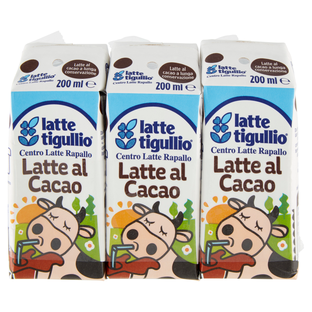 latte tigullio Latte al Cacao a lunga conservazione 3 x 200 ml