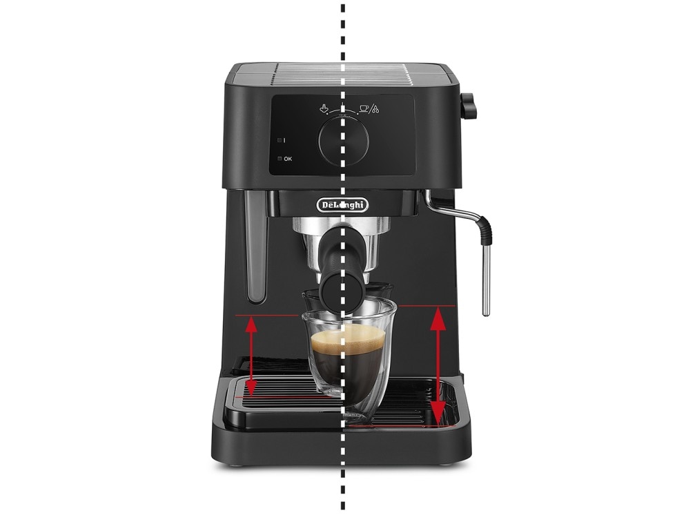 De&rsquo;Longhi STILOSA EC235.BK Macchina da Caff&egrave; Manuale Espresso e Cappuccino, Compatibile con Polvere o Cialde E.S.E., Spegnimento Automatico, Serbatoio Estraibile da 1L, Potenza 1100W, Nero