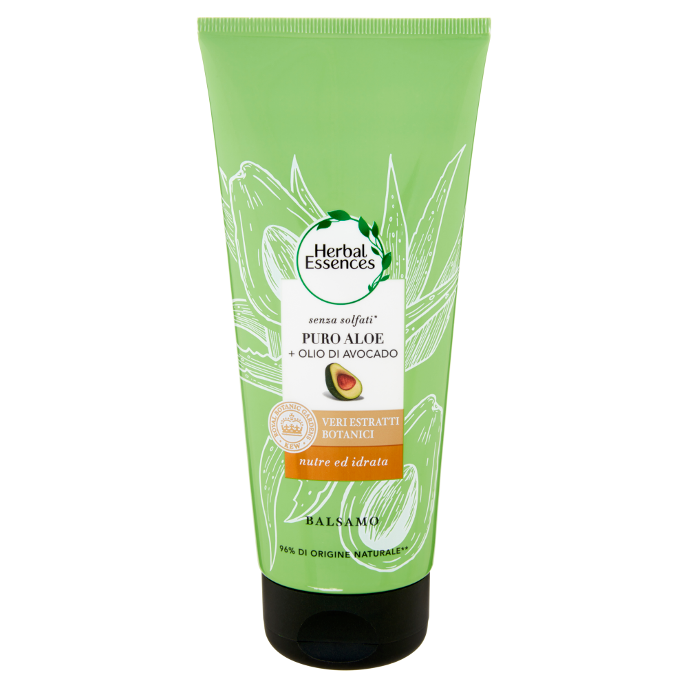 Herbal Essences Puro Aloe + Olio Di Avocado Balsamo senza Solfati 180 ml