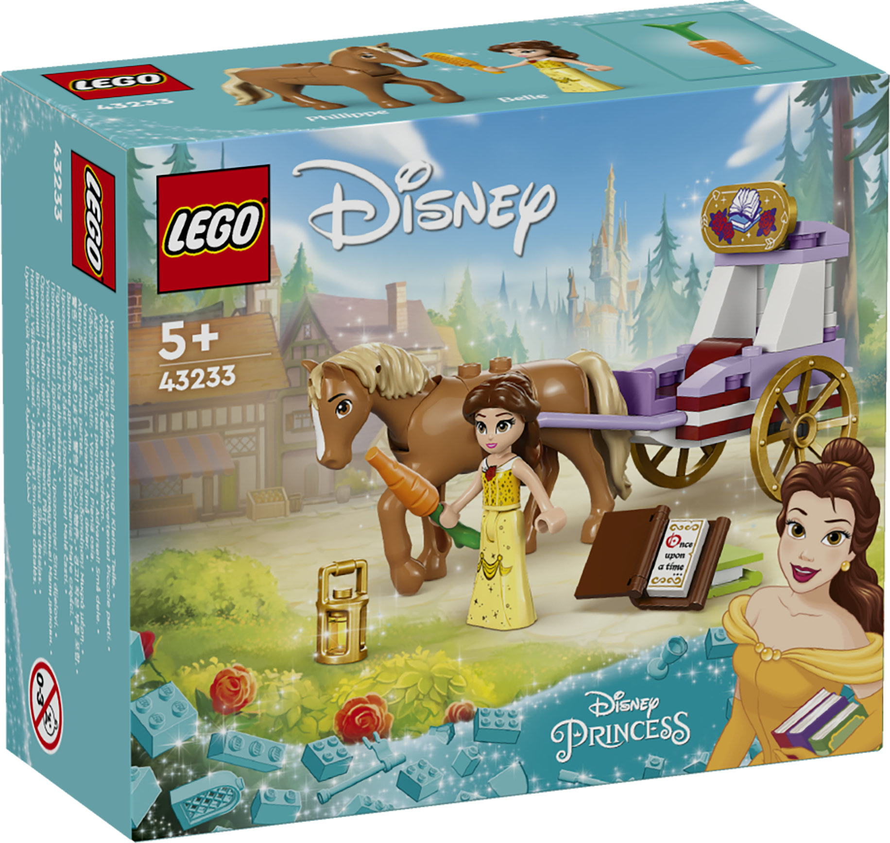 LEGO Disney Princess 43233 La Carrozza dei Cavalli di Belle, Giochi Principesse per Bambini di 5+ Anni da La Bella e la Bestia