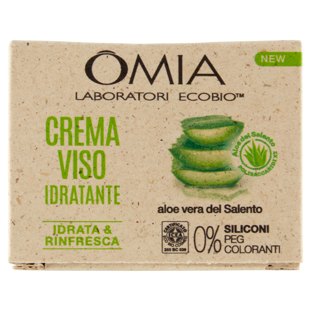 Omia Laboratori Ecobio Crema Viso Idratante aloe vera del Salento 50 ml