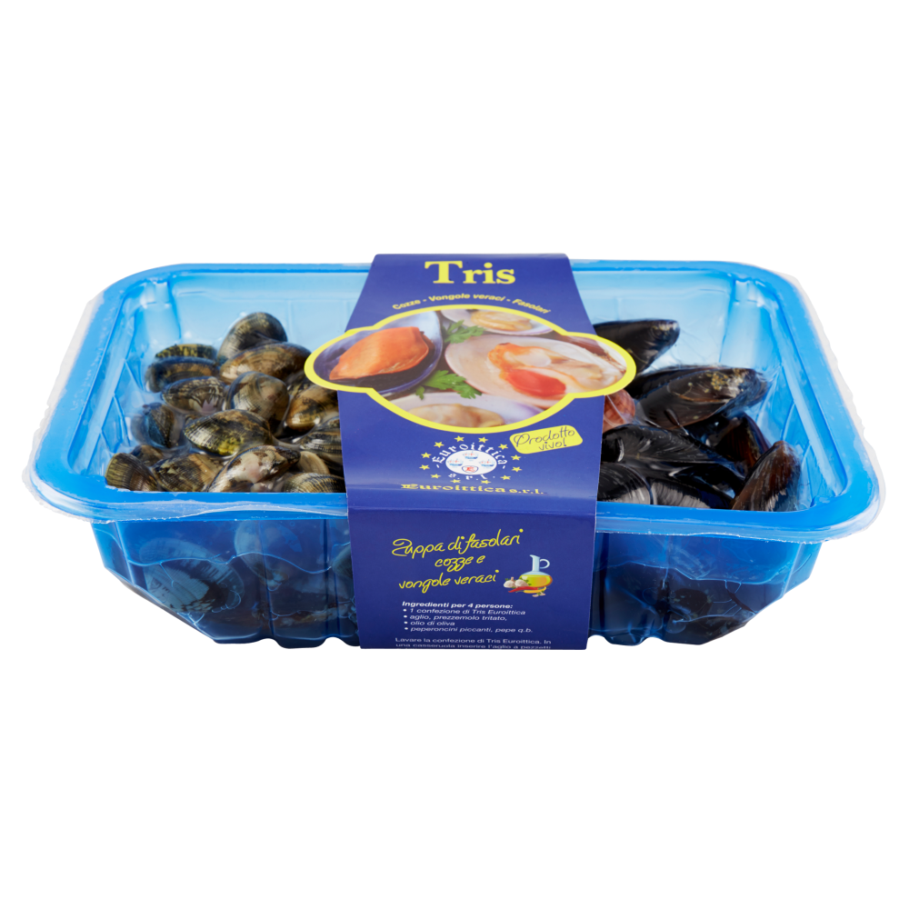Euroittica Tris Cozze - Vongole veraci - Fasolari 1 KG