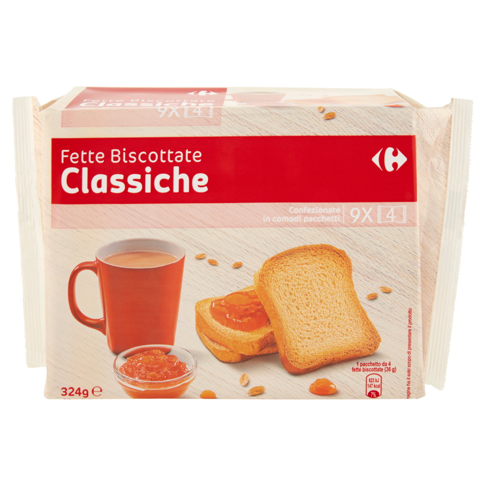 Carrefour Fette Biscottate Classiche 9 x 36 g