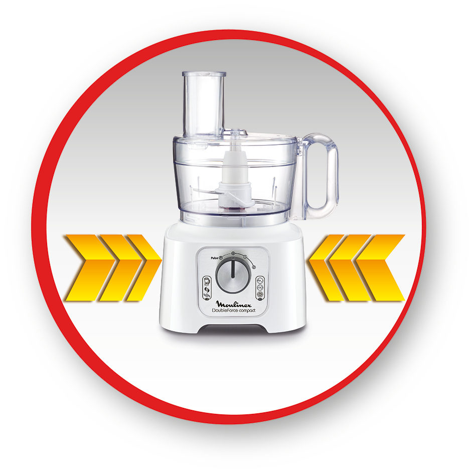 Moulinex DoubleForce Compact Robot da cucina multifunzione FP544111