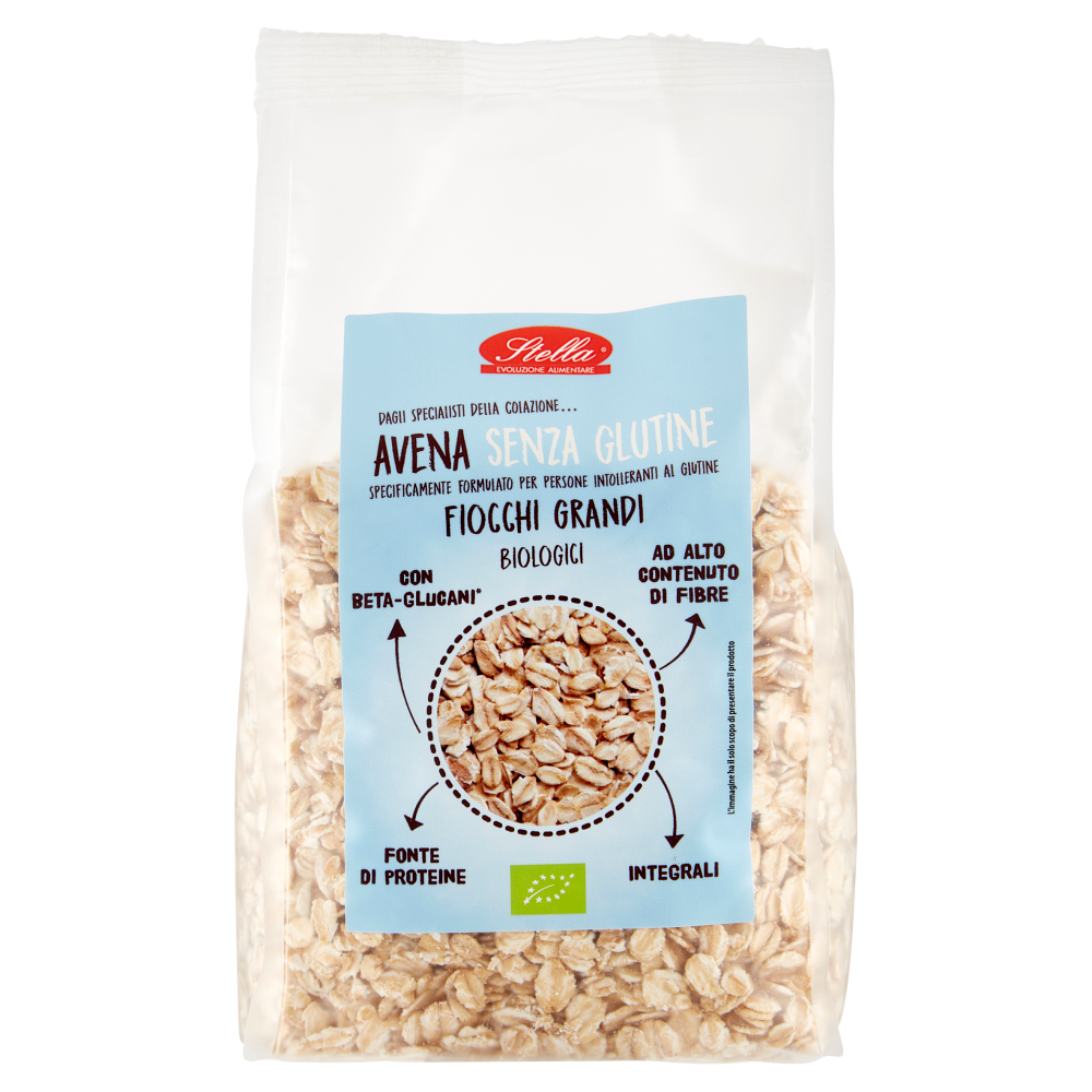 Stella Avena Senza Glutine Fiocchi Grandi Biologici 400 g