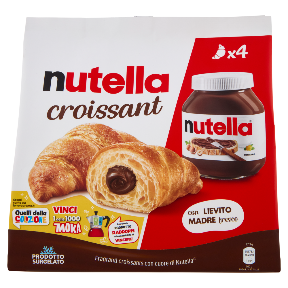 nutella croissant 4 pezzi 340 g