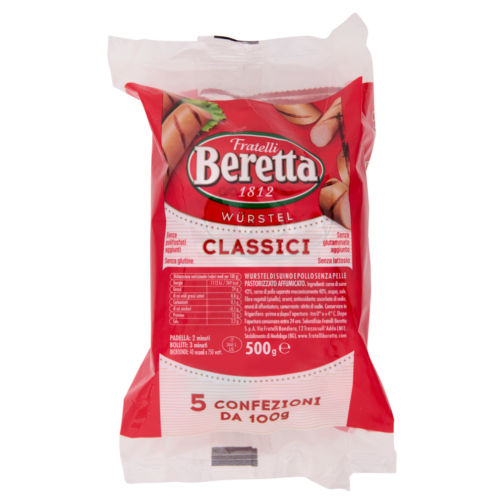 Fratelli Beretta W&uuml;rstel Classici 5 x 100 g