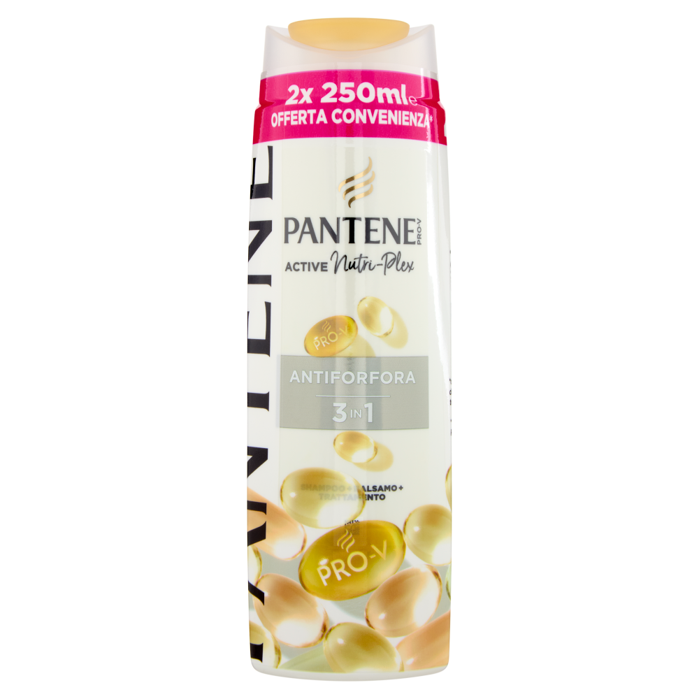 Pantene Pro-V Antiforfora 3 in 1 Shampoo + Balsamo + Trattamento Active Nutri-Plex 2 x 250 ml