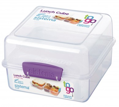 Sistema Lunch Box quadrato con alette 1,4 lt