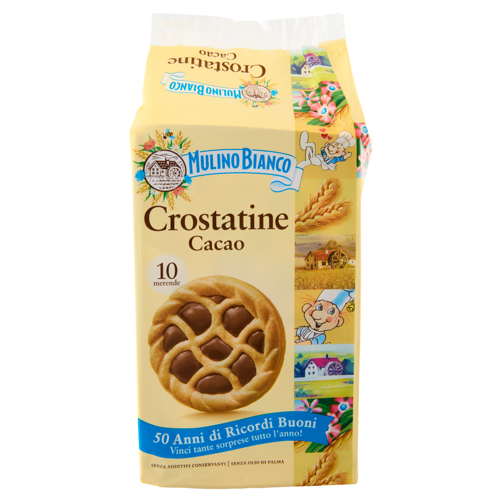 Mulino Bianco Crostatine Cacao Merenda Senza Additivi Conservanti 10 pezzi 400 g