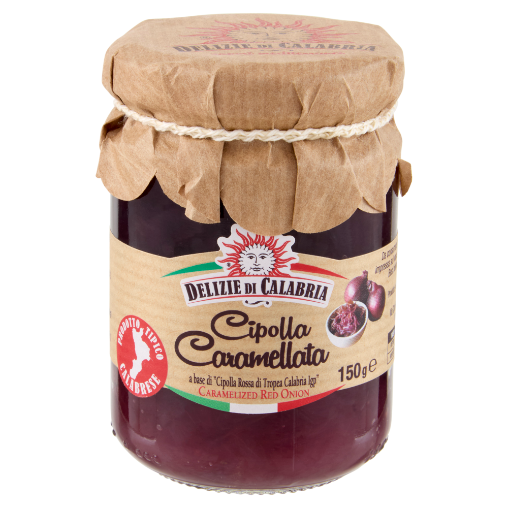 Delizie di Calabria Cipolla Caramellata a base di "Cipolla Rossa di Tropea Calabria IGP" 150 g
