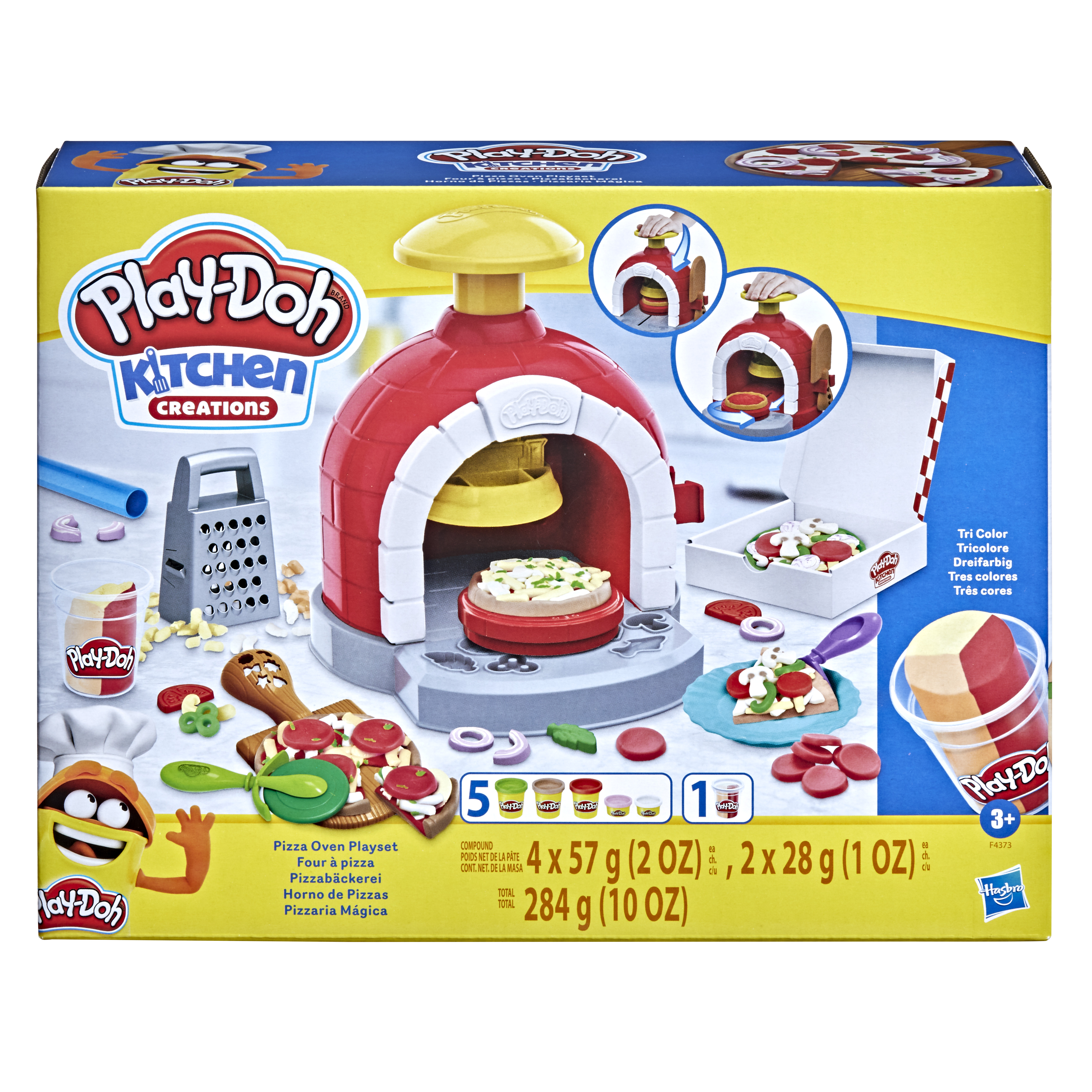Play-Doh Kitchen Creations La Pizzeria, playset con 6 vasetti di