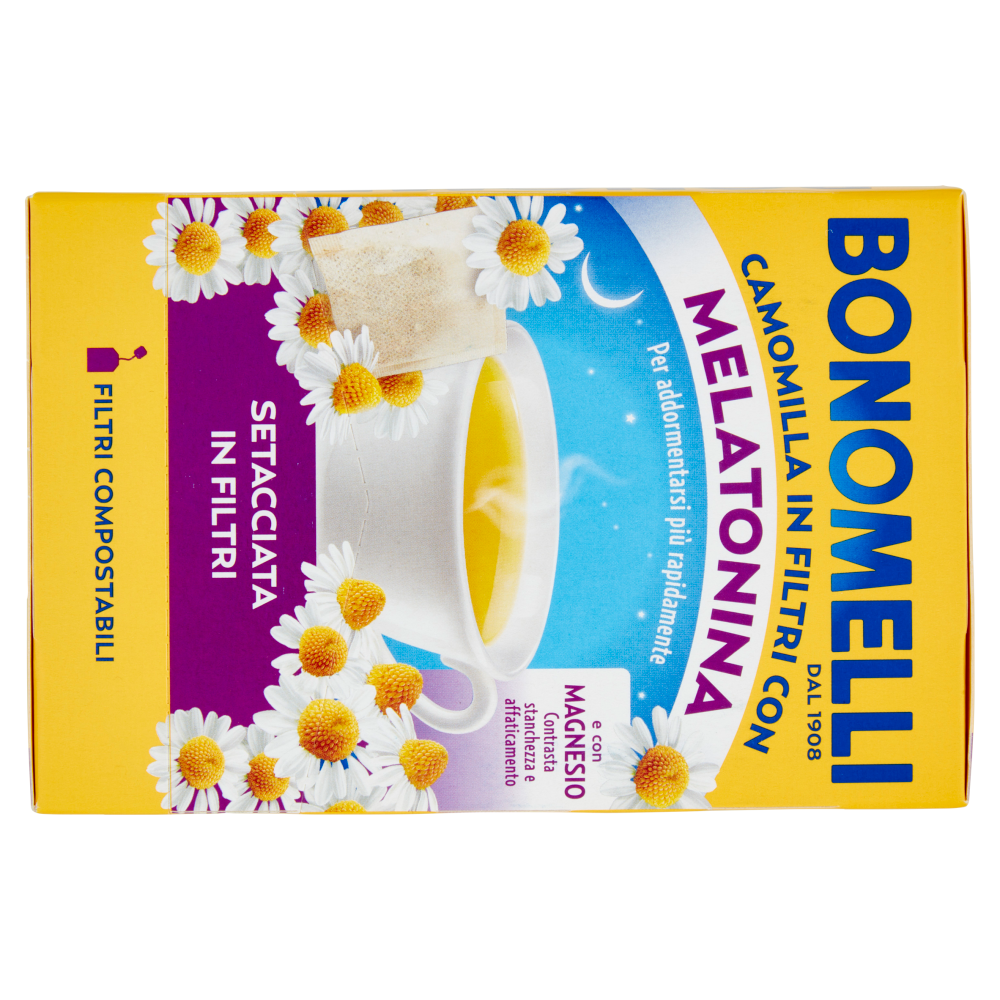 Bonomelli Camomilla in Filtri con Melatonina e con Magnesio Setacciata in Filtri 14 filtri 35 g