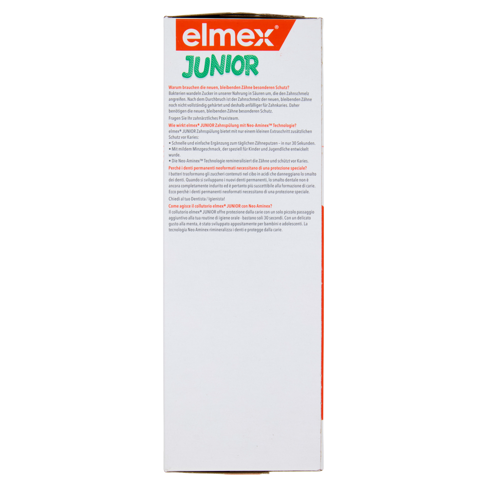 elmex collutorio Protezione Carie Junior 6-12 anni bambini 400 ml