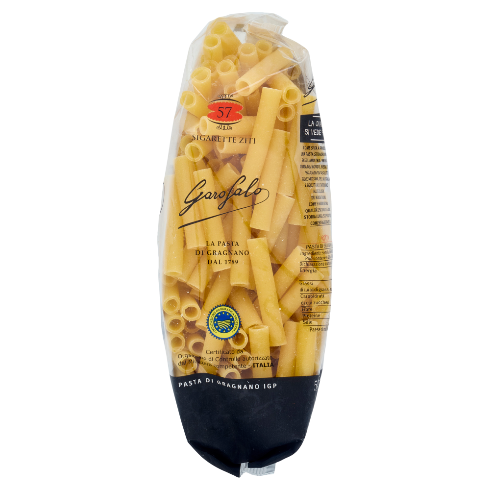 Garofalo Sigarette Ziti 57 Pasta di Gragnano IGP 500 g
