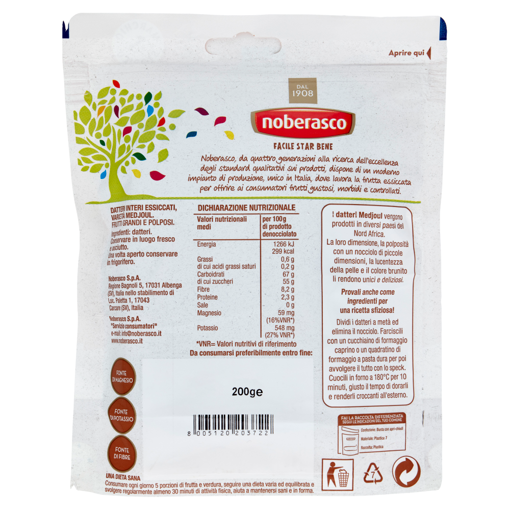 noberasco Viva i Datteri Medjoul con Nocciolo 200 g