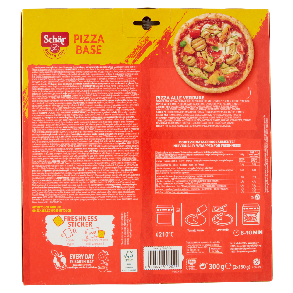 Sch&auml;r Pizza Base 2 x 150 g