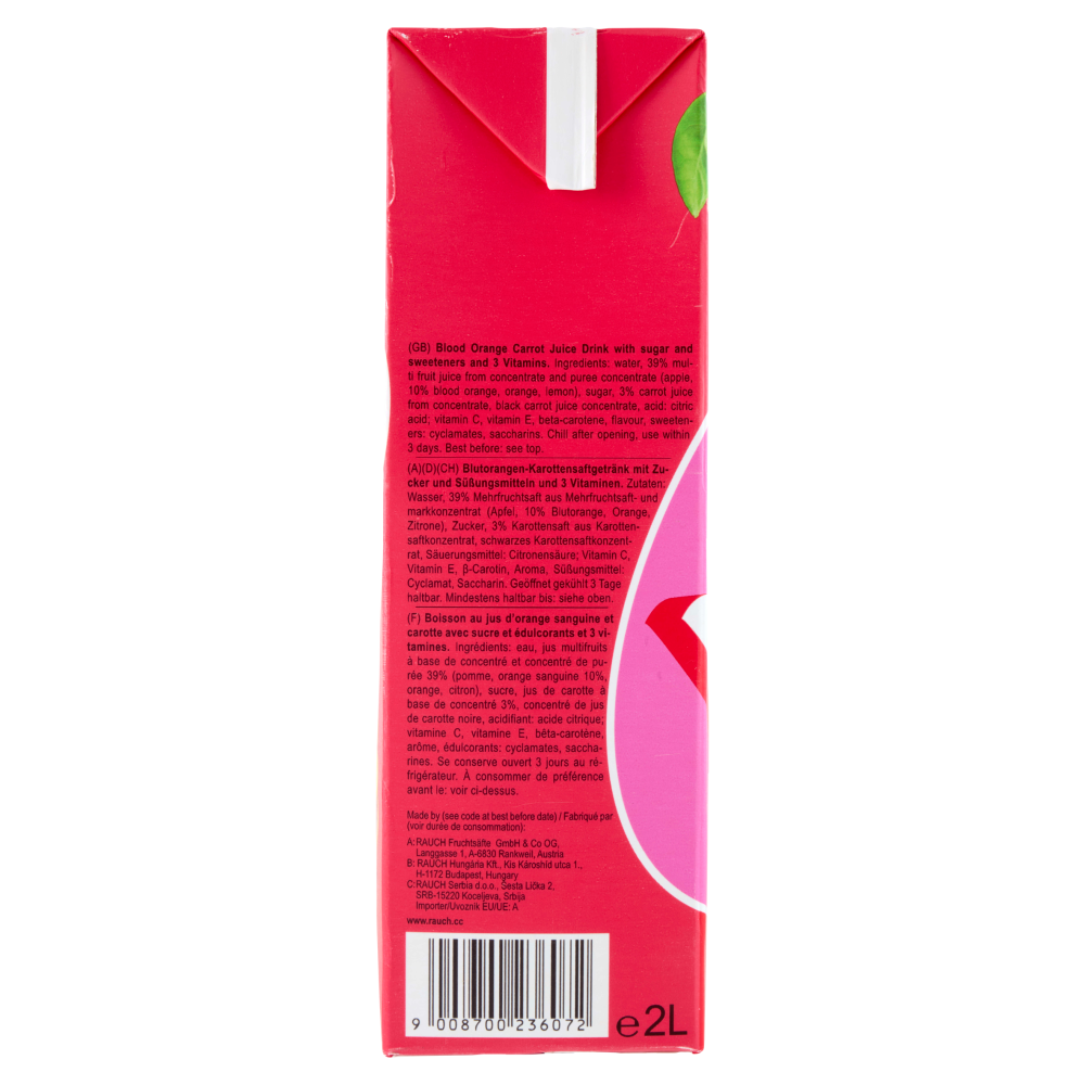 Rauch bravo Arancia Rossa Carota 2 L