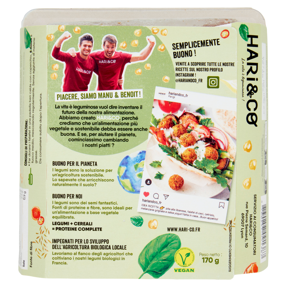 Hari&Co Falafel di Ceci Cumino - Menta 170 g