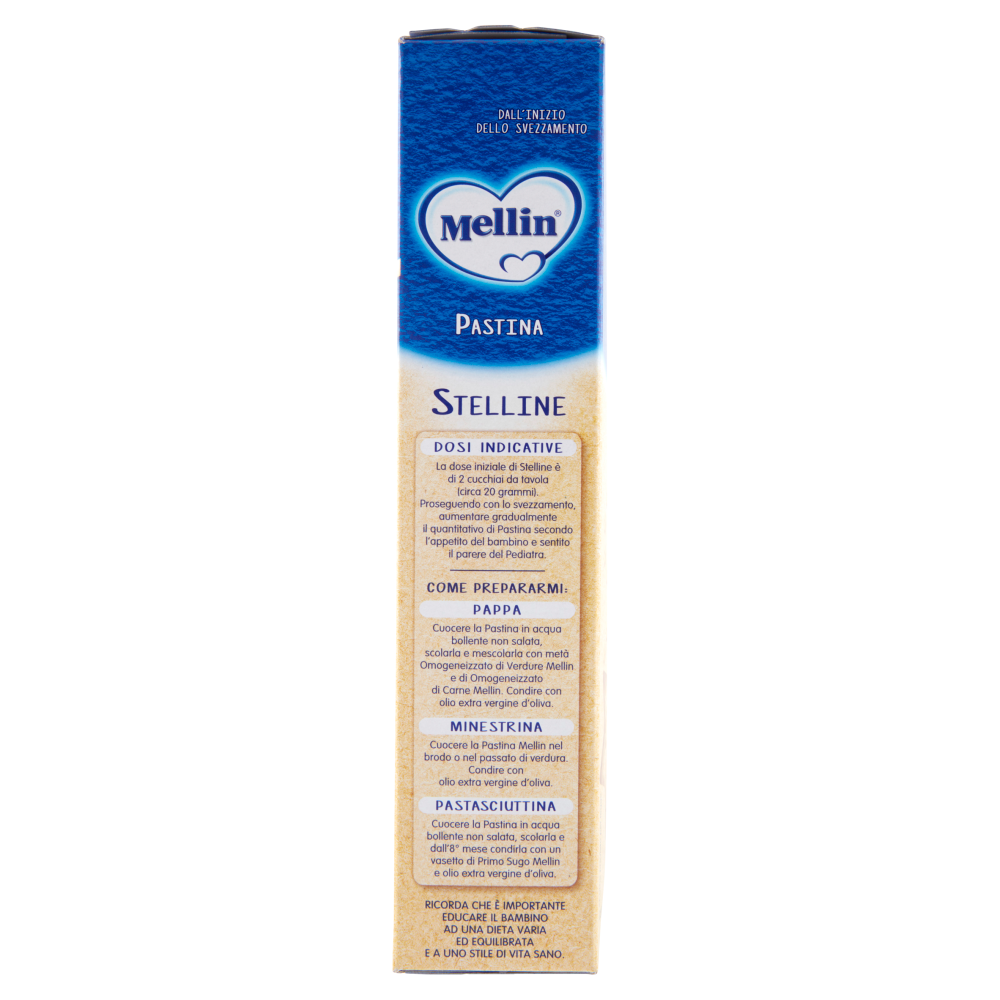 MELLIN Pastina 100% Naturale Stelline con farina Grano Tenero 320 g