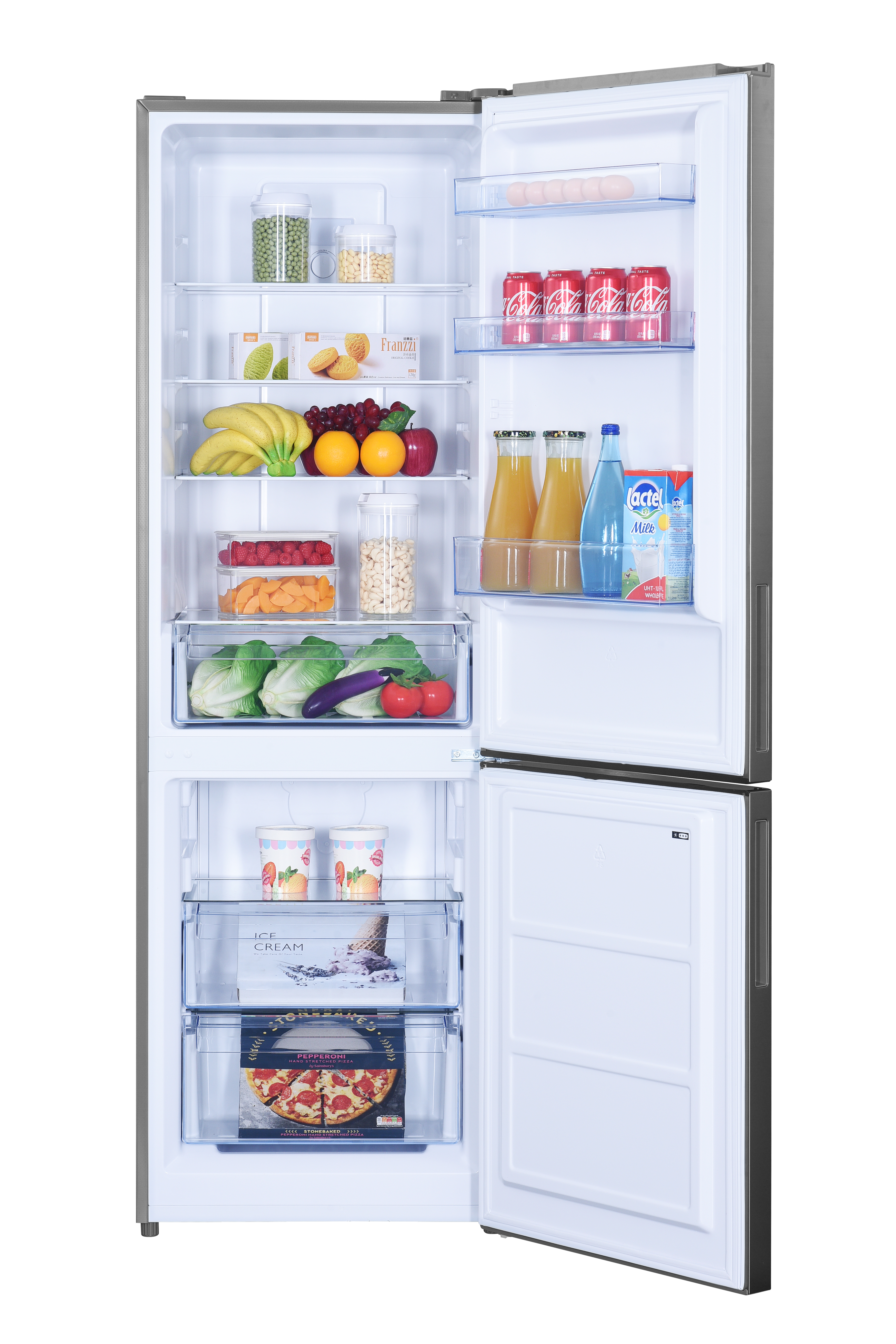 DAYA DHCB-350NM2XF0 frigorifero con congelatore Libera installazione 293 L F Acciaio inox