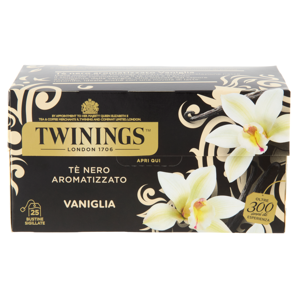 Twinings Vaniglia Tè Nero aromatizzato 25 filtri The 50 g