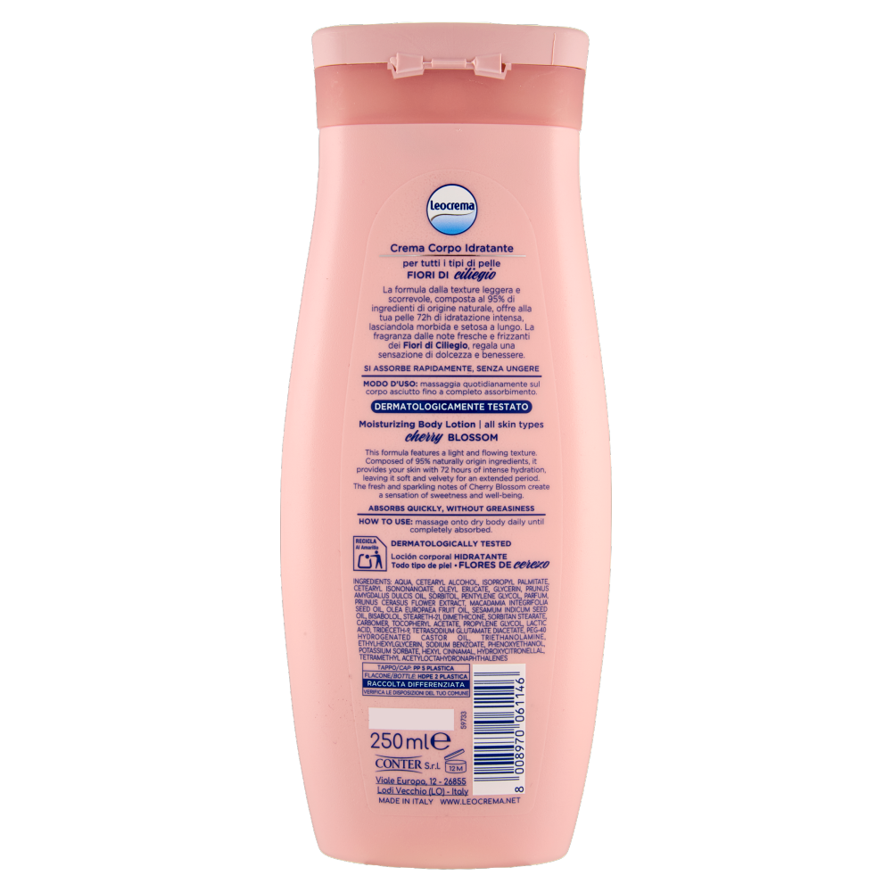 Leocrema Crema Corpo Idratante Fiori di ciliegio 250 ml