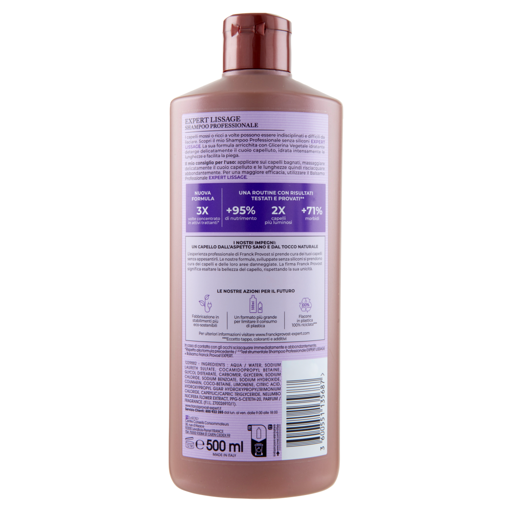 Franck Provost Expert Lissage Shampoo Professionale 500 ml