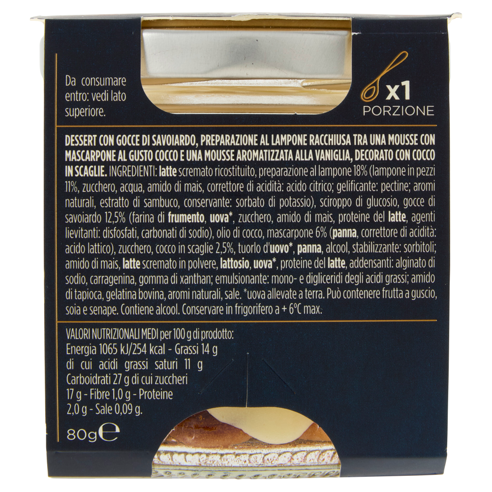 Solo Italia Cocco e Lampone 80 g